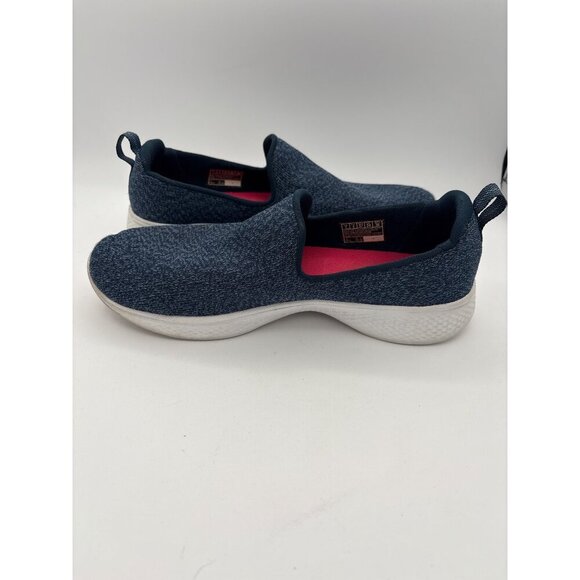 Skechers Womens Slip-On Walking Shoes Size 7 Navy Blue - Picture 5 of 6